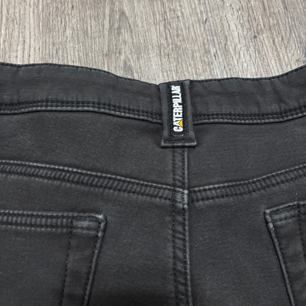 CAT Caterpillar Work Pants Mens 34x32 Black Stretch Canvas Utility Heavy Duty - Picture 7 of 13